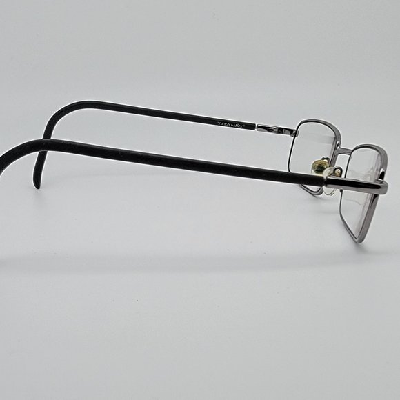 TitanFlex M920 Gunmetal Grey Titanium Rectangular Eyeglasses Frame 52-19-126 - Picture 5 of 12